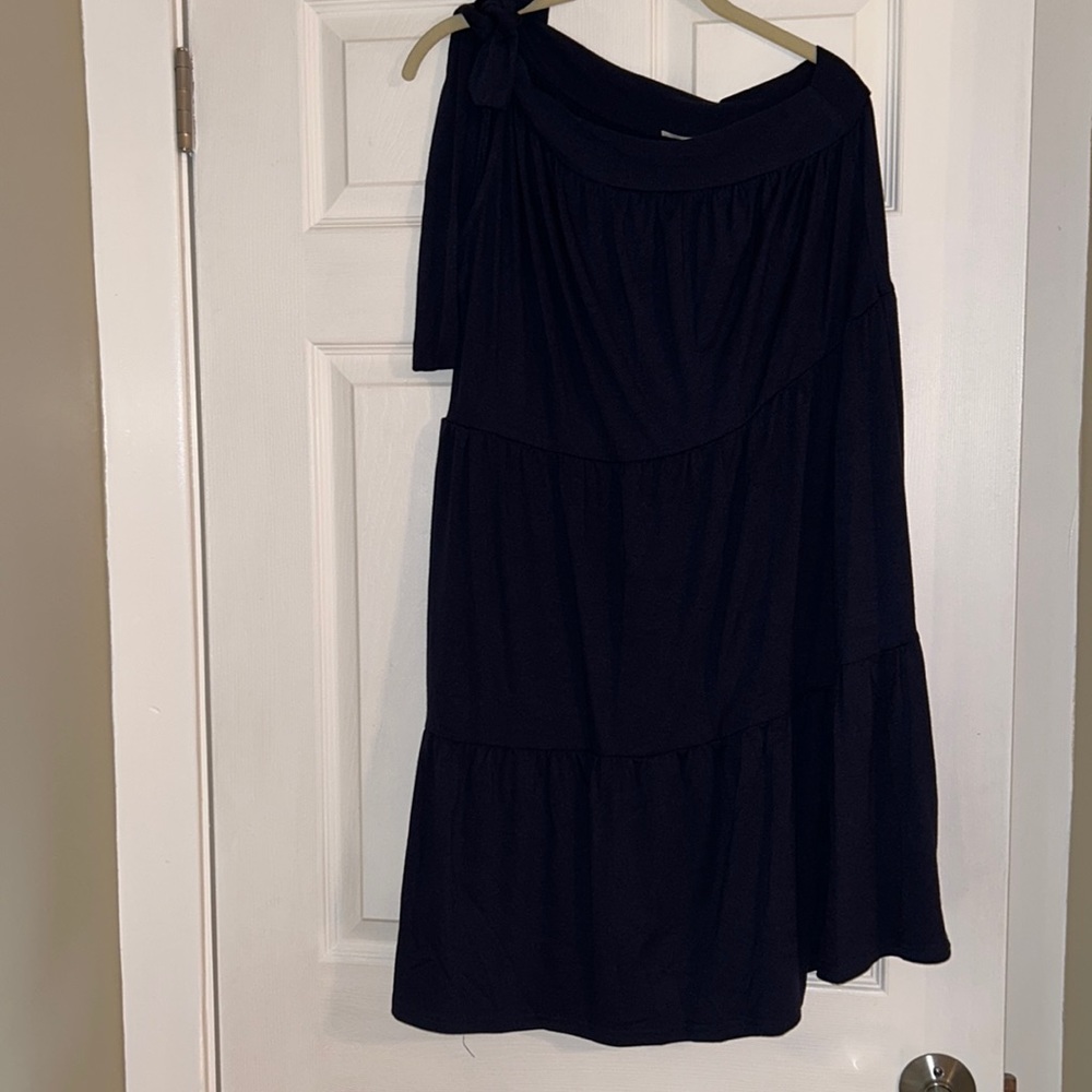 Kirundo 1 shoulder dress navy blue size M